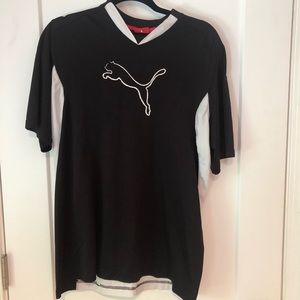 Puma football shirt jersey sport black L